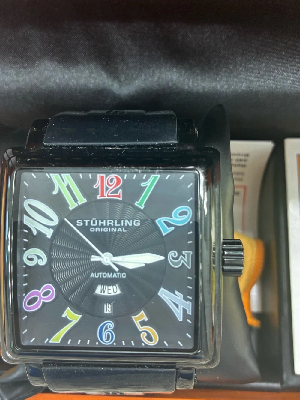 Stuhrling Men’s - Black multi colored dial